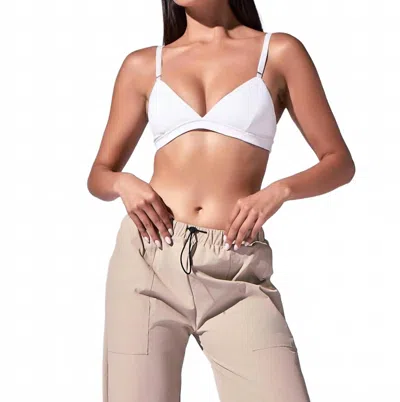 Heroine Sport Little Base Sleek Sports Bra In White