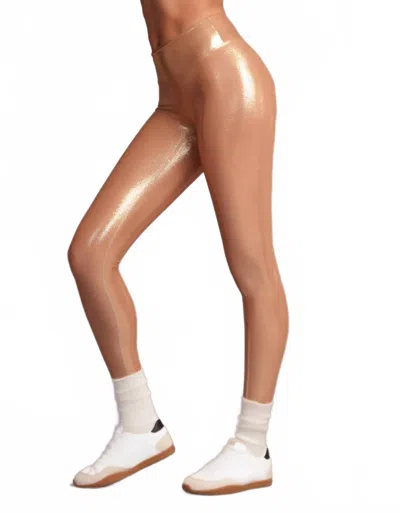 Heroine Sport Marvel Metallic Performance Legging In Amber Glow In Multi