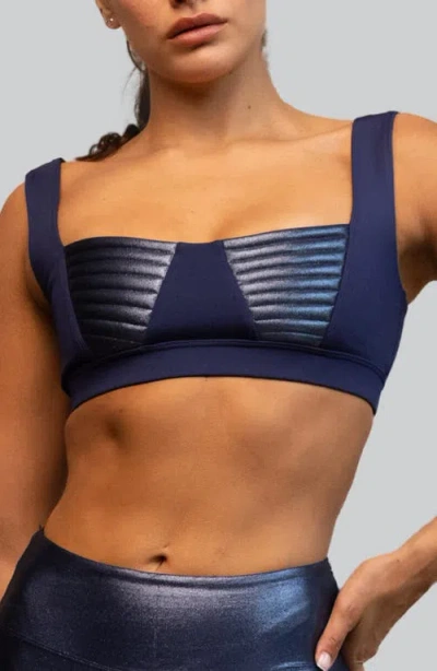 HEROINE SPORT HEROINE SPORT NOVA METALLIC INSET SPORTS BRA