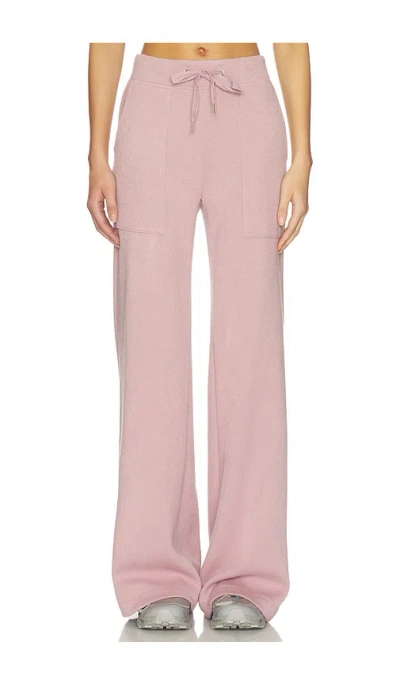 Heroine Sport Plush Wide Leg Pants In Pink