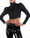 Heroine Sport Pre-loved Cropped Performance Jacket In Black In Black