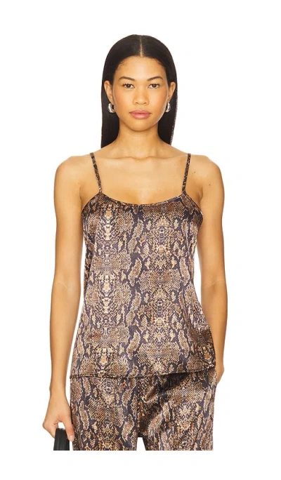 Heroine Sport Satin Cami In Brown