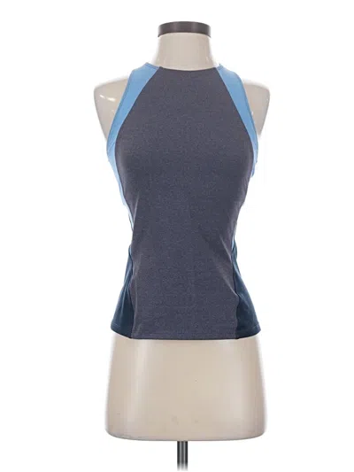 Pre-owned Heroine Sport Tank Top Blue Halter Neckline Tops