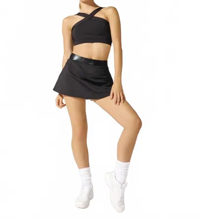 Heroine Sport O-tank Halter Neck Active Tank With Built-in Bra In Black