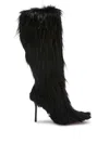 Heron Preston Fur Stiletto Boots In Black