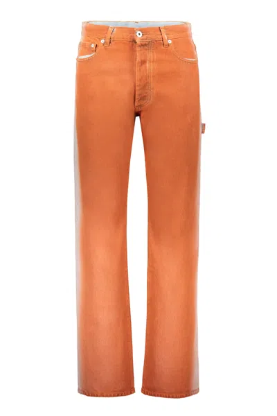 Heron Preston 5-pocket Jeans In Orange