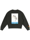 HERON PRESTON BIRD-PRINT CREWNECK SWEATSHIRT