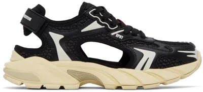 Heron Preston Black Block Stepper Sneakers In Black Black