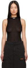 Heron Preston Black 'hpny' Bodysuit In Black White