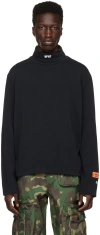 Heron Preston Hpny Embroidered Turtleneck Tee In Black White