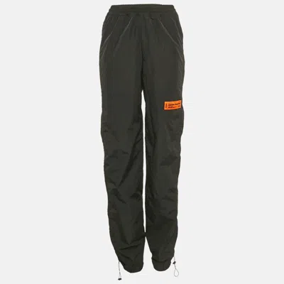 Pre-owned Heron Preston Black Nylon Print Coulisse Pants S