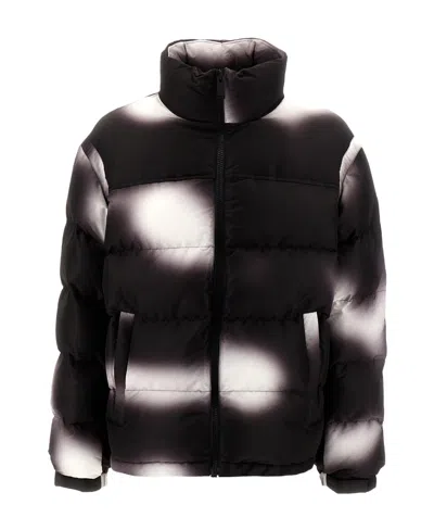 Heron Preston Blurred Puffer Jacket In Black