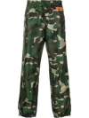 Heron Preston Camo Logo-patch Track-pants In Grün