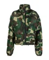 Heron Preston Camouflage Pattern Quilted Jacket In Black