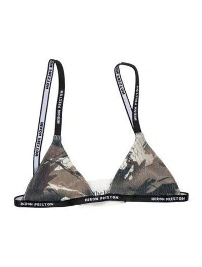 Pre-owned Heron Preston Camouflage Print Top W/ Tags In Green