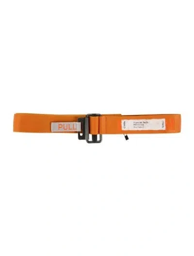 Pre-owned Heron Preston Canvas Belt In Orange