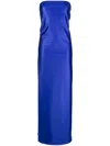 Heron Preston Carabiner Cut-out Strapless Dress In Blue