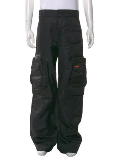Pre-owned Heron Preston Cargo Pants In Black
