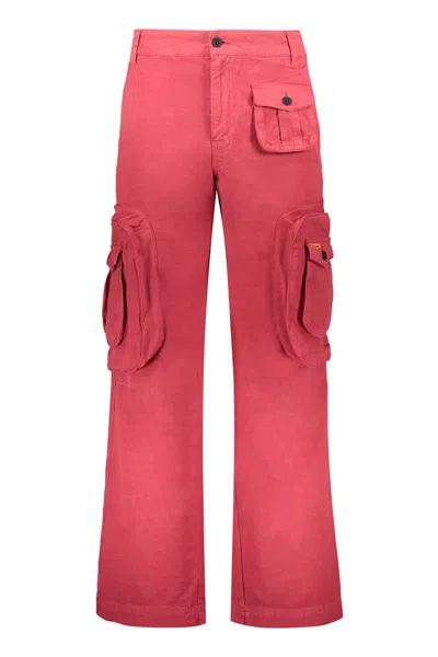 Heron Preston Cargo Trousers In Red