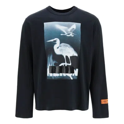 Heron Preston Censored Heron Long-sleeve T-shirt 'black White'