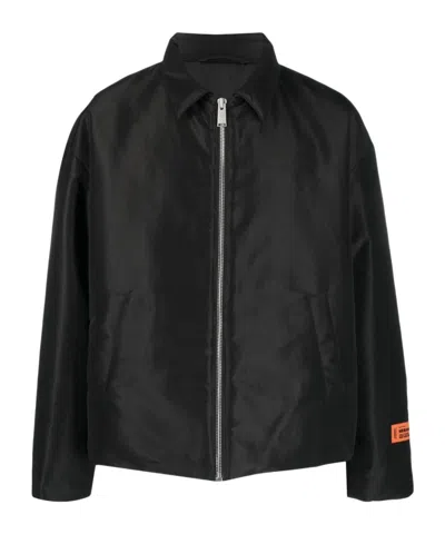 Heron Preston Collared Zip-up Jacket In Black