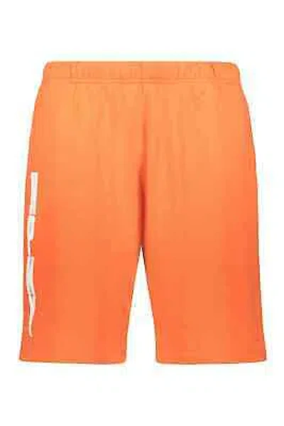 Pre-owned Heron Preston Cotton Bermuda Shorts In Orange