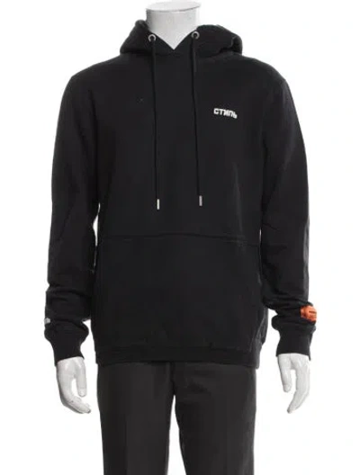 Pre-owned Heron Preston Crew Neck Long Sleeve Hoodie In Blue