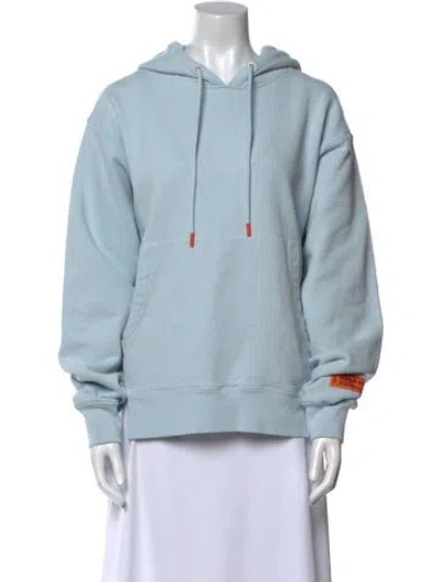 Pre-owned Heron Preston Crew Neck Long Sleeve Sweatshirt In Blue
