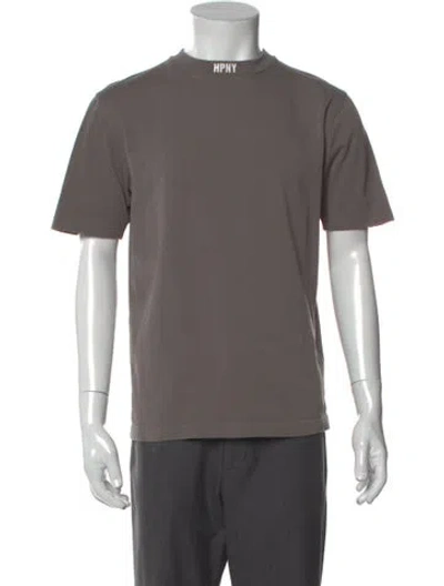 Pre-owned Heron Preston Crew Neck Short Sleeve T-shirt In Gray