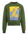 Heron Preston Crewneck Oversized Kk22 In Green