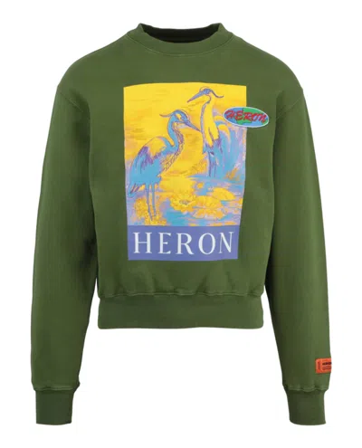 Heron Preston Crewneck Oversized Kk22 In Green