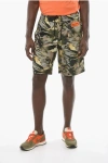 HERON PRESTON CTNMB CAMOUFLAGE-PATTERNED SHORTS WITH ELASTICATED WAISTBAND