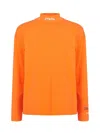 Heron Preston Ctnmb Logo Turtleneck Sweatshirt In Orange