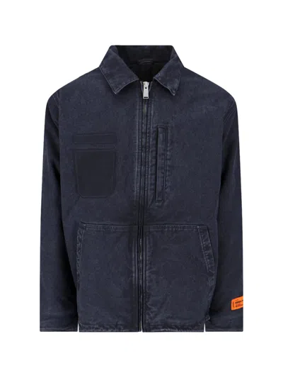 Heron Preston Denim Jacket In Black  