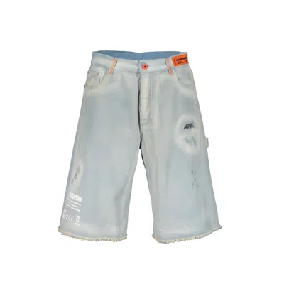 Heron Preston Denim Shorts Men In Blue