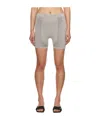 Heron Preston Gray 3d Ribbing Shorts In Gray