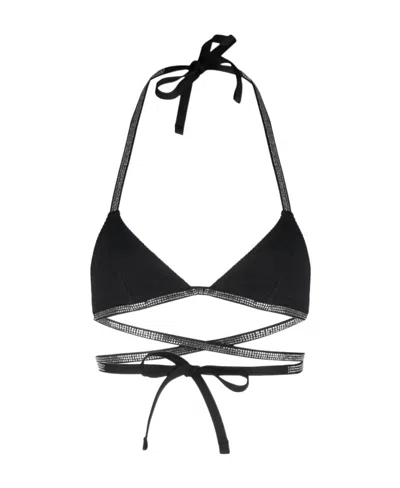 HERON PRESTON HERON PRESTON EMBELLISHED TAPE BIKINI TOP