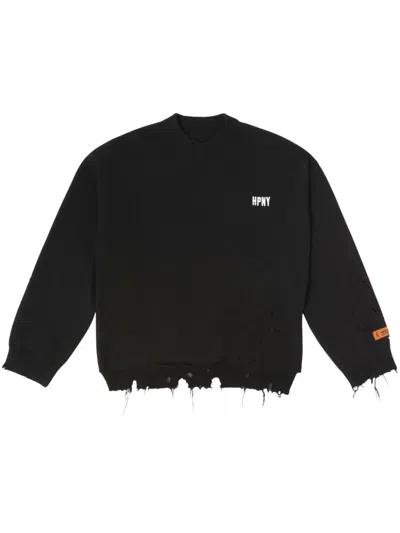 Heron Preston Embroidered-logo Sweatshirt In Negro