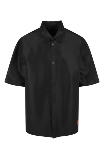 Heron Preston Errythang Bowling Shirt In Black