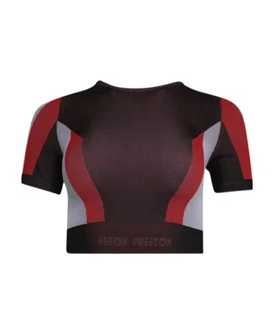Heron Preston Ex-ray 3d Ribbing Cropped Top In Black