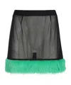 Heron Preston Faux-fur Straight Skirt In Black