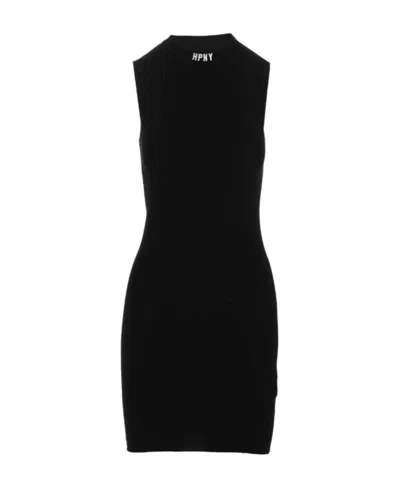 HERON PRESTON FINE RIBBED MINI BODYCON DRESS