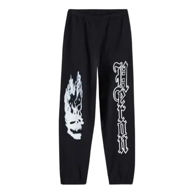 Heron Preston Flaming Skull Sweat Pants 'black White'