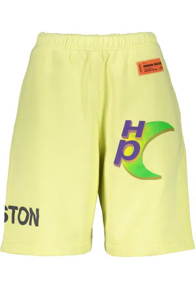Heron Preston Fleece Shorts In Yellow