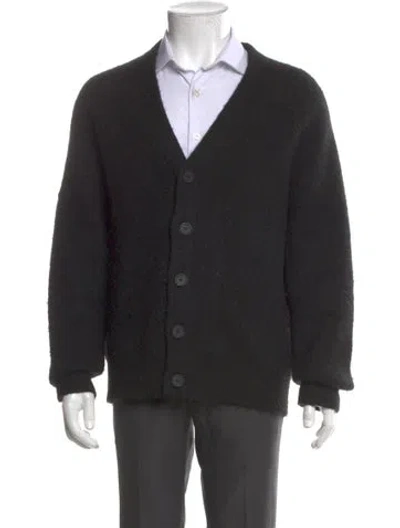 Pre-owned Heron Preston For Calvin Klein V-neck Long Sleeve Cardigan In Black