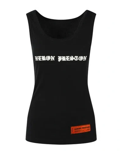 Heron Preston Gothic Tank Top Woman Top Black Size Xxs Cotton