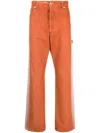Heron Preston Gradient-effect Straight-leg Jeans In Orange