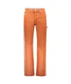 Heron Preston Gradient-effect Straight-leg Jeans In Orange