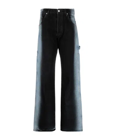 Heron Preston Gradient Four-pocket Denim Trousers In Black