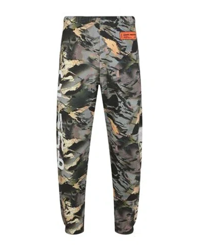 Heron Preston Graphic Camouflage Sweatpants Man Pants Multicolored Size Xxl Cotton In Gray